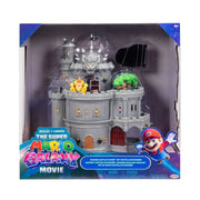Jakks Pacific Deluxe Bowser Castle Action Figure Playset, 12 in Three-Story with 1.5 in Bowser Figure, Piano, Bonsai Tree, Heat-Activated Paintings, 432254