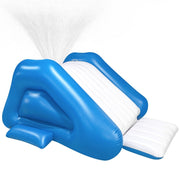 Uncahome Inflatable Water Pool Slide, 9.5x4.5x3.6FT Blow Up Pool Waterslide, Blue - Premium Design