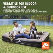 Ozark Trail Queen Air Mattress, 13 in Thick, Built-In USB Pump, Supportive Coil Beams, Includes Storage Bag and Repair Patch, 11671KEUSX26