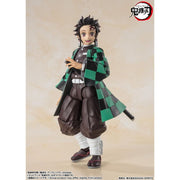Bandai Spirits S.H.Figuarts Tanjiro Kamado Demon Slayer Action Figure, Highly Articulated, 5.5 in, PVC and ABS, Includes Sword and Scabbard BAS66475
