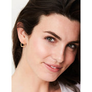 Brilliance Fine Jewelry E401785.WM 14K Yellow Gold Square Hoop Earrings for Women