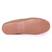 Minnetonka Moccasin Pile-Lined Hardsole Mocs for Men - Brown - 8M