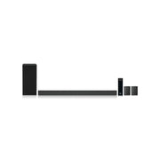 LG SP7R 7.1 Channel High Resolution Audio Sound Bar with Wireless Rear Speakers, 580W, DTS Virtual:X, Meridian Technology, Wood-Tone Panels