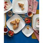 Corelle 1147223 16 Piece Cherish Square Dinnerware Set, White
