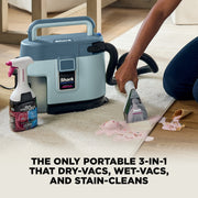 Shark EveryMess Corded Portable Wet Dry Vacuum with StainForce Technology, Multi-Surface Cleaner, 4 Tools, Dark Blue, VX101