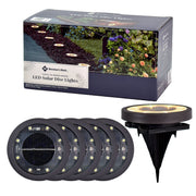 6-Piece LED Solar Disc Lights - Oil-Rubbed Bronze