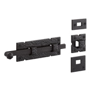 Signature Hardware Antura Cast Iron Dual-Mount Slide Bolt, Black Powder Coat, 8 in, 955217-8