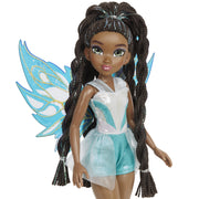 Playmates Toys Winx Club Aisha Fairy Doll, 10.5-Inch, Metallic Pink Glitter Outfit, Removable Translucent Wings, Poseable