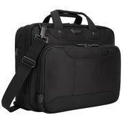 Targus Corporate Traveler Laptop Briefcase, 14 Inch, Black Ballistic Nylon, Checkpoint Friendly, Lockable Zipper Pulls, CUCT02UA14S