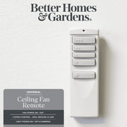 Better Homes & Gardens 10442 3 Speed Universal Handheld Ceiling Fan Remote with Wall Mount