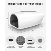 BOKYAN Cordless Hand Massager with Heat and Compression, Adjustable Intensity, Rechargeable, Portable, Black