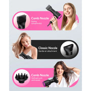 Wavytalk 5917 Ionic 1875W Hair Dryer With Diffuser, Black
