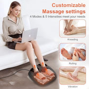 CuPiLo Foot Massager with Heat, Shiatsu Massage, Adjustable Vibration and Compression, Removable Washable Sleeves, Men's Size 13, CPL-5522