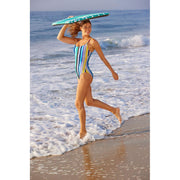 Anne Cole Classic Lingerie Maillot One-Piece Swimsuit, Barcode Stripe Multi Color, Size 10, 25MO001101