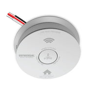 Universal Security Instruments Hardwired Smoke Detector with Photoelectric Sensor, 10-Year Sealed Battery Backup, Voice Alert USI/SM/HW10YR/P