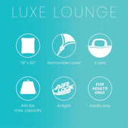 INTEX Luxe Lounge Inflatable Pool Mat: Removable Fabric Cover 2 Soft Handles 440 Weight Capacity  78