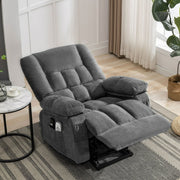 JONPONY WT1026-LIGHT BROWN Massage Recliner Chair with Power Lift, Oversized-Grey