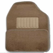 Make It Your Ride Universal Carpet Floor Mats 4-Piece Set Dark Tan Non-Slip Back Heel Pads IWCCCFMDT