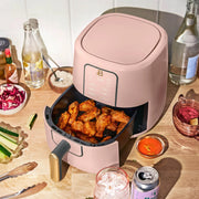 Beautiful 29022 3 Qt Air Fryer with TurboCrisp Technology, EverGood Ceramic Nonstick Coating, Rose