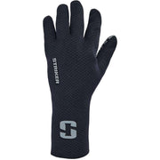 Striker Stealth Waterproof Goalie Gloves with Silicone Palm Grip, Tech Touch Fingertips, Extended Cuff, Black/Gray, Medium, 7231304