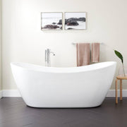 HY629-1829-D12-WH Sheba Acrylic Double-Slipper Tub 72