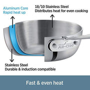 All-Clad D3 Stainless Steel 10 Inch Fry Pan with Lid, Tri-Ply Bonded Cookware, Induction Compatible, Oven Safe to 600F