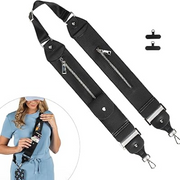 Caitie G Stashie Cell Phone Crossbody Detachable Strap, Black, Adjustable 48-56 in, Multiple Storage Pockets, Unisex Adult Teen