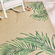 Better Homes & Gardens Green Palm Outdoor Area Rug, Water-Resistant Polyester, Medium Pile, 7 ft x 10 ft