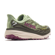 Hoka Stinson 7 Women's Trail Running Shoes, Seed Green Beet Root, Cushioned Comfort, Stabilizing H-Frame, Medium Width, Size 10, 1141531-SNBT