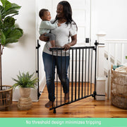 Summer Infant 33443Z Metal Banister & Stair Safety Pet and Baby Gate,31'-46' Wide,32.5' Tall,Install Banister to Banister or Wall or Wall to Wall in Doorway or Stairway, Banister and Hardware Mounts, Black