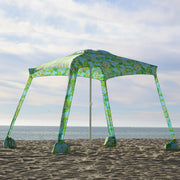 Ammsun 6.2'x6.2' Beach Cabana Tent with Side Wall UPF 50+ Canopy Shade, Dazzling Banana