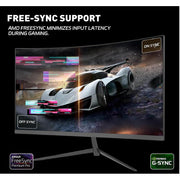 ReHisk RE241KV3 24Inch Micro-Curved 180Hz Full HD 1080P Gaming Monitor - Black