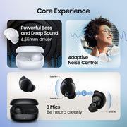 Samsung Galaxy Buds Core SM-R410 Wireless Earbuds with Active Noise Cancellation, Bluetooth 5.4, 35-Hour Battery Life, White