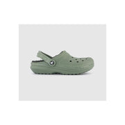 Crocs Classic Lined Clogs for Ladies with Warm Faux Fur Lining, Moss Multi, Slip-On with Heel Strap, Lightweight Croslite Foam Outsoles, 203591-3WP-M6W8
