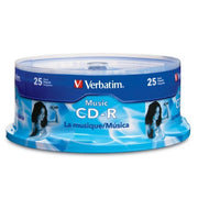 Verbatim 96155 Music CD-R 80 min/700MB 40x Spindle, 25pk