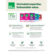 H & R Block Tax Software Deluxe + State 2025 for Windows and Mac
