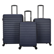 Protege Vacationer 20-Inch Carry-On Expandable Hardside Luggage, Navy Cove, 360-Degree Spinner Wheels, Key Lock, Divider Pockets