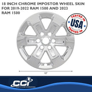 Coast2Coast International Impostor 18 Inch Chrome 6-Spoke Snap-On Wheel Cover Set of 4 IWCIMP431X