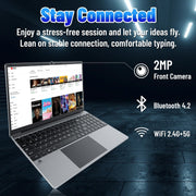 AEEZO LT1505 15.6 Inch Laptop, 16GB RAM, 512GB SSD, Intel Celeron Quad-Core, 1080P FHD, 38000mWh Battery, Windows 11
