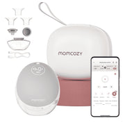 Momcozy M9 Hands Free Breast Pump Mobile Flow | M9, App Control Portable Breast Pump M9, 24mm, 1 Pack, Gray