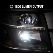 Type S UltraBright LED Fog Light, H8/H9/H11/H16JP Single Beam, 1800 Lumens, 6500K Cool White, 26W, 2 Pack AUTOLEDALIGHT