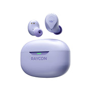 Raycon RBE726-23E-PUR Everyday Earbuds Bluetooth True Wireless with Active Noise Cancellation, 32 Hours Playtime, Purple