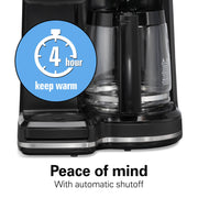Hamilton Beach 47501J 2-Way Programmable Iced/Hot Coffee Maker, Single-Serve and 12 Cup Glass Carafe