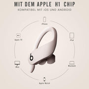 Beats Powerbeats Pro Ear-hook In-Ear Headphones, Totally Wireless, Sweat Resistant, Ivory White, 9-Hour Battery, MY5D2ZM/A