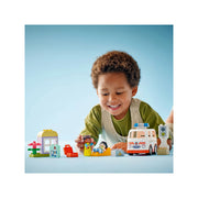 LEGO DUPLO Town Ambulance and Driver Building Toy, Emergency Rescue Playset, Multi-Color, 19 Pieces, Ages 2+ 10447