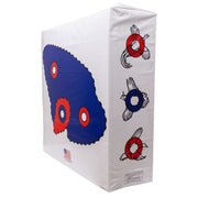 Black Hole Targets 7 Inch Foam Archery Target, Four-Sided Shooting Design, Lightweight, Portable, White