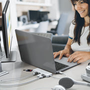 j5create JCD373 USB-C Mini Hub USB 4K HDMI 3.1 5Gbps microSD & SD Card Reader, White