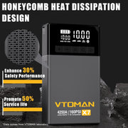 VTOMAN Jump Starter with Air Compressor,4250A Peak Car Starter with 160PSI Tire Inflator