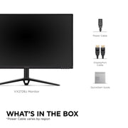 ViewSonic VX2728J-2K 27 Inch QHD IPS Gaming Monitor, 180Hz Refresh Rate, 0.5ms Response Time, FreeSync Premium, NVIDIA G-Sync Compatible, Advanced Ergonomic Stand, HDMI and DisplayPort