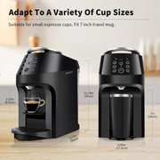 WHT MAKER SE100409_1 Nespresso Machine for Home, 3-in-1 Coffee Maker for Nespresso, K-Cup Pod and Ground Coffee, Coffee and Espresso Machine Combo Compatibl